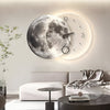 Moon Lunar Wall Clock Usb Remote Control Power Bank Led Wall Painting Lamp Li002757