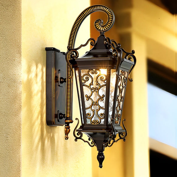 Retro Pattern Outdoor Wall Lamp Ha083047