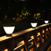 Round Led Black Modern Solar Post Light