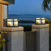 Round Modern Solar Fence Post Lights Ha076150