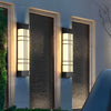 Retro Rectangular Black Outdoor Wall Lamp Li002110