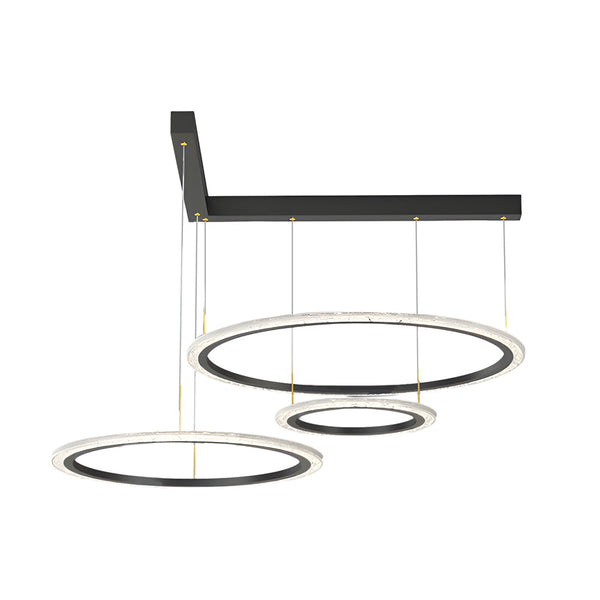 2 3 Circles Rings Three Step Dimming Minimalist Modern Ceiling Light Fixture