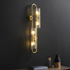 Modern Luxury 4 Light Oval Brass Wall Lamp With Clear Glass Shade