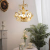 French Style 4 Light Glass Flower Bouquet Chandelier