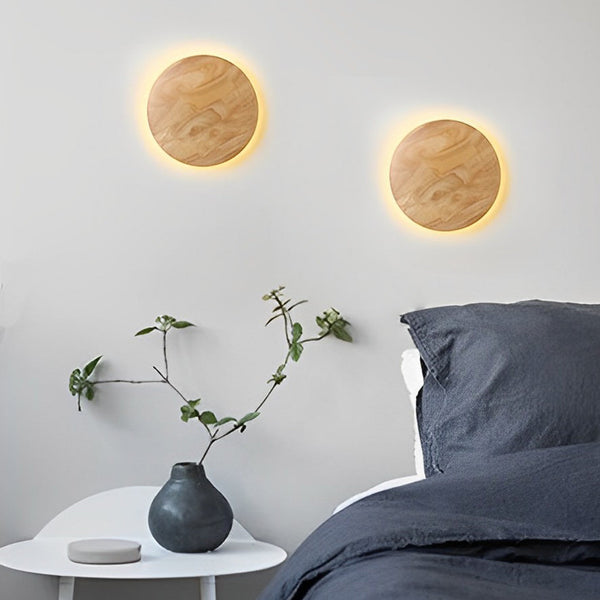 Creative Led Wood Nordic Bedside Wall Lamp Wall Sconce Ha080284