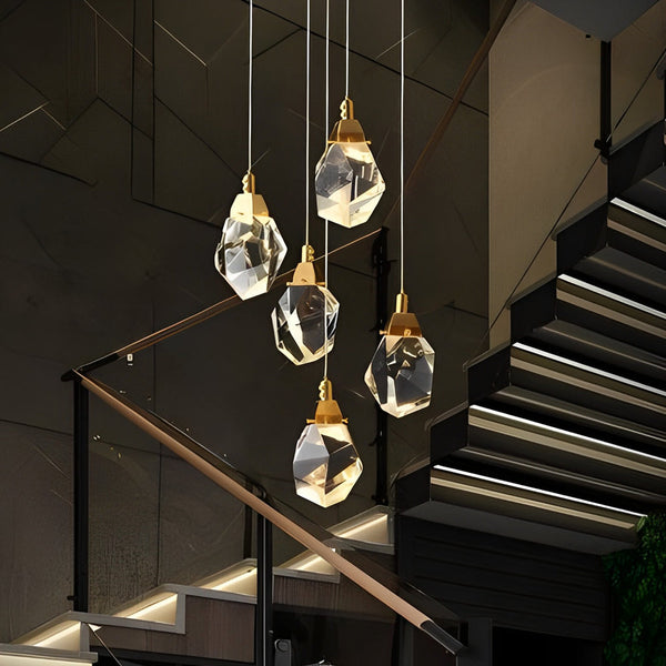 Spiral Duplex Staircase Chandelier Ha085019