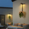 1 Light Solar Wall Mounted Plant Stand Outdoor Wall Light With Planter