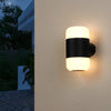 Round Up And Down Led Black Outdoor Wall Lamp Li002182
