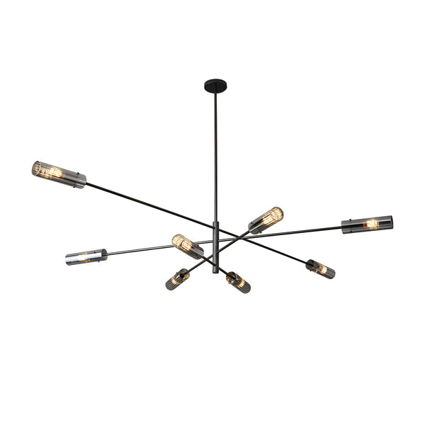 Industrial Sputnik Chandelier Copper Linear Pendant Lights 6 8 Light