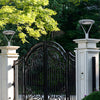 Modern Round Dual Motion Sensor Led Solar Post Lights Outdoor Pillar Lamp