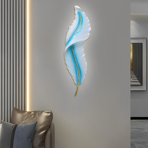 Creative Feather Wall Light Led White Luxury Modern Wall Sconce Lamp Lighting