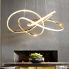 Creative Circular Curved Lines Led 3 Step Dimming Modern Chandelier