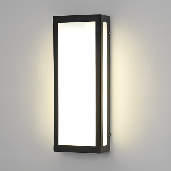 Rectangular Black Modern Outdoor Wall Lamp Li002194