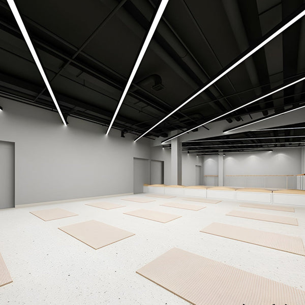 6 Pcs 47 Inches Rectangle Aluminum Long Linear Led Modern Office Pendant Lights