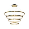 Simple Circles Rings Three Step Dimming Brushed Gold Modern Chandelier