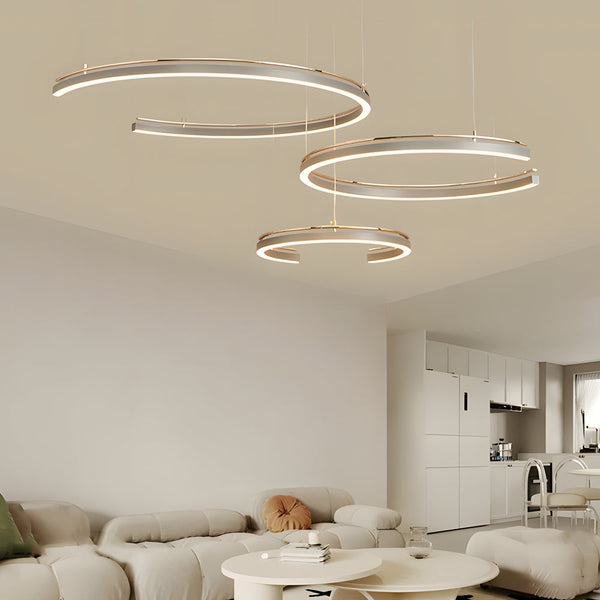 Modern Circular 2 3 Light C Shape Suspension Ceiling Lamp