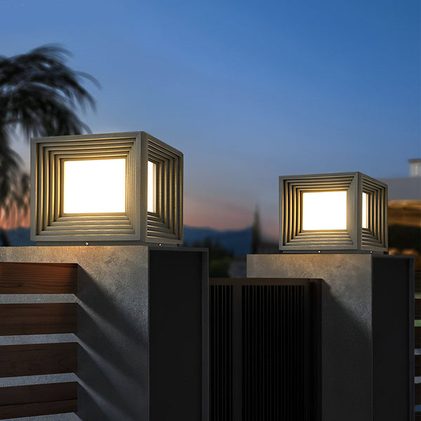 Square Solar Post Caps Light Ha092530