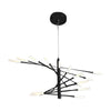 Modern Chandelier Rotating Fireworks Black Gold