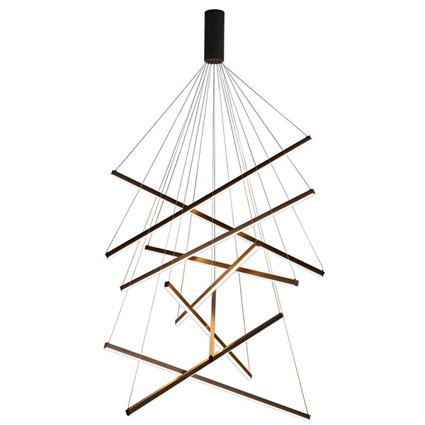 Minimalist Strip Black Modern Chandelier Li002007