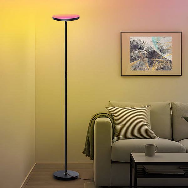 66 Inch Dimmable Rbg Led Torchiere Adjustable Floor Lamp