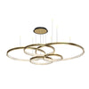 Circular Rings Three Step Dimming Brushed Gold Modern Ceiling Lights Fixture