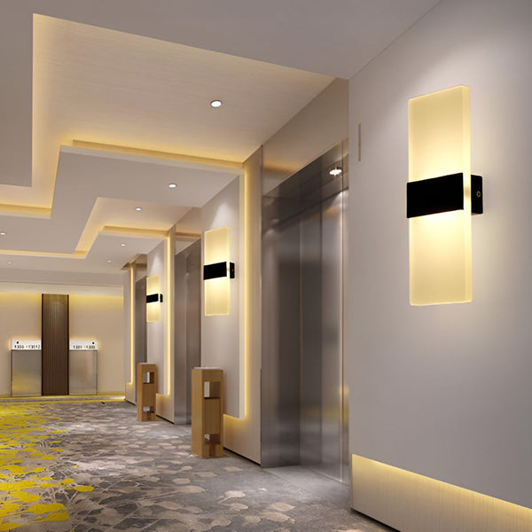 Rectangular Acrylic 6W Modern Wall Lamp