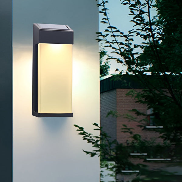 Rectangular Led Outdoor Solar Sconce Light