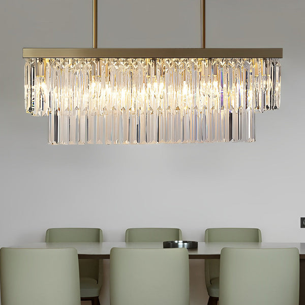 Rectangular Crystal Chandelier Ha087444