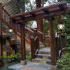 1 Light Tea Glass Globe Outdoor Pendant Lights Outside Haning Lantern Chandelier
