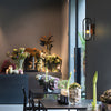 Retro Wood Base Iron Glass Shade Led 3 Step Dimming Nordic Wall Lights