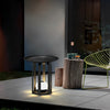 Set Of Waterproof Outdoor Table And Solar Floor Lamp