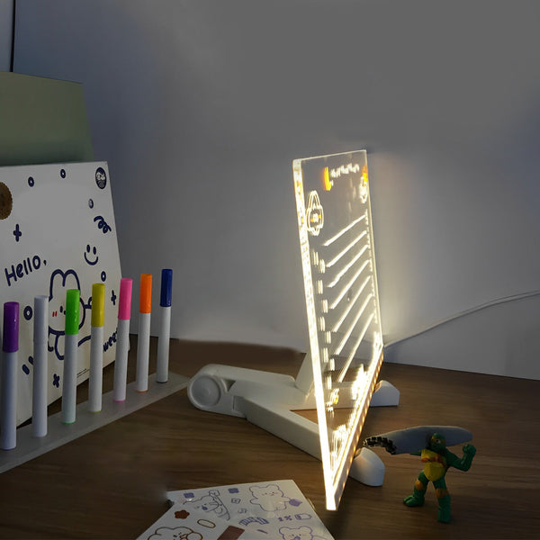 Led Acrylic Message Board Colorful Writable Table Lamp