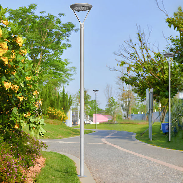 Solar Outdoor Post Garden Pole Light With Dual Motion Sensor