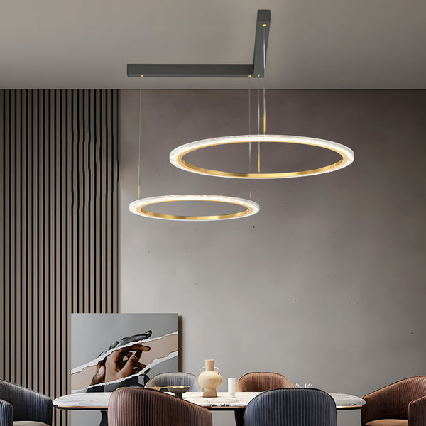 2 3 Circles Rings Three Step Dimming Minimalist Modern Ceiling Light Fixture