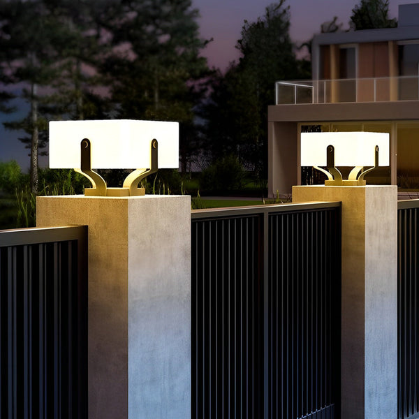 Square Ip65 Waterproof Solar Fence Lights Ha091118
