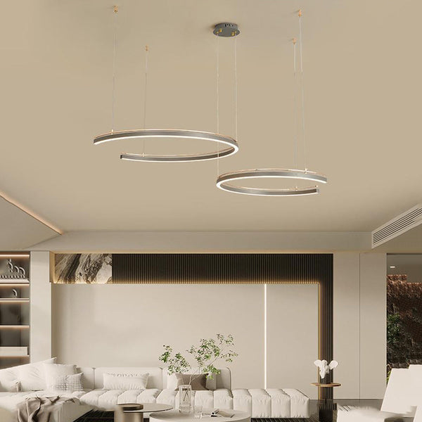 Modern Circular 2 3 Light C Shape Suspension Ceiling Lamp