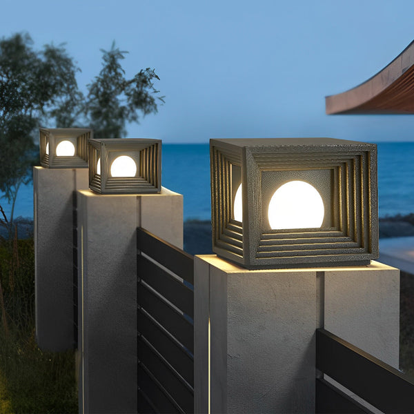 Square Solar Fence Post Light Ha092534