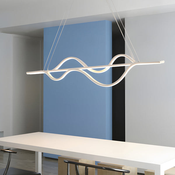 40 Sleek Wave Modern Pendant Light With Dimmable Led