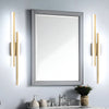 Modern 2 Light Linear Led Wall Lamp With 3 Step Dimming Black Gold Wall Sconce