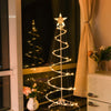 Spiral String Lights Led Artificial Christmas Trees Ornaments Floor Lamp