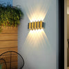 Black Gold Aluminum Led Outdoor Up Down Wall Light