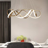 Modern Round Dimmable Led Aluminum Geometric Chandelier Gold