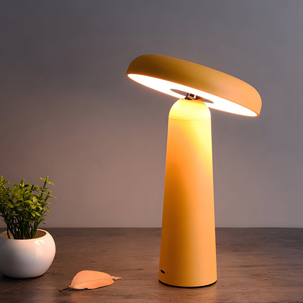 Tiltable Mushroom Touch Dimmable Usb Rechargeable Table Lamp