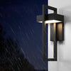 Rectangular Black Outdoor Wall Lamp Ha077342