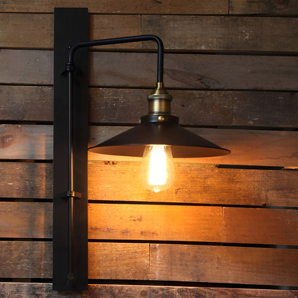 Black Retro Industrial Wall Lamp Ha076411