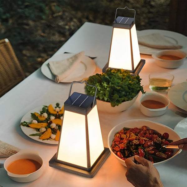 Square Portable Solar Outdoor Lantern Ha085030