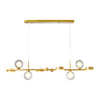 6 8 Light 3Step Dimming Glass Ball Led Long Dining Room Chandelier