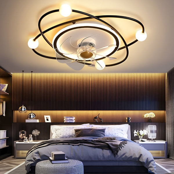 Stepless Dimming Led Nordic Ceiling Fan Light