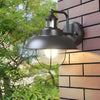 Nautical Black 1 Light Metal Cage Seeded Glass Outdoor Wall Light