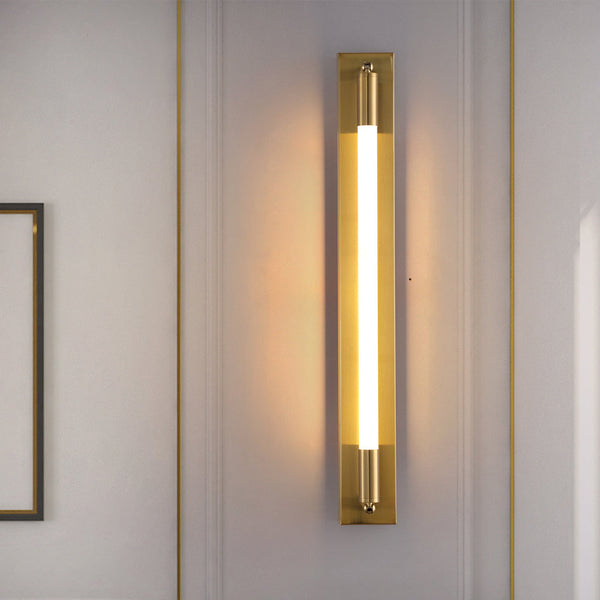 19 68 Acrylic Tube 1 Light Led Wall Lights Indoor Black Gold Chrome Base